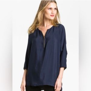 Vince 100% Silk Tunic Blouse Size XS